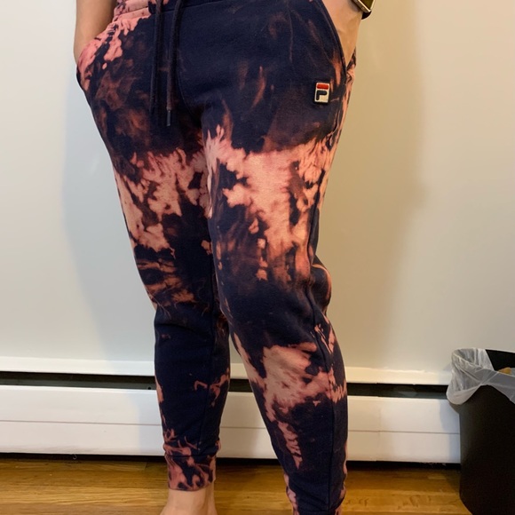 Fila Pants - Fila Bleach Tie Dyed Sweatpants
